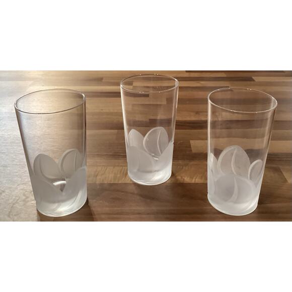 3 Cristal D'Arques Durand Highball Glasses Set Elegant Frosted Drink Tumblers - Picture 7 of 10